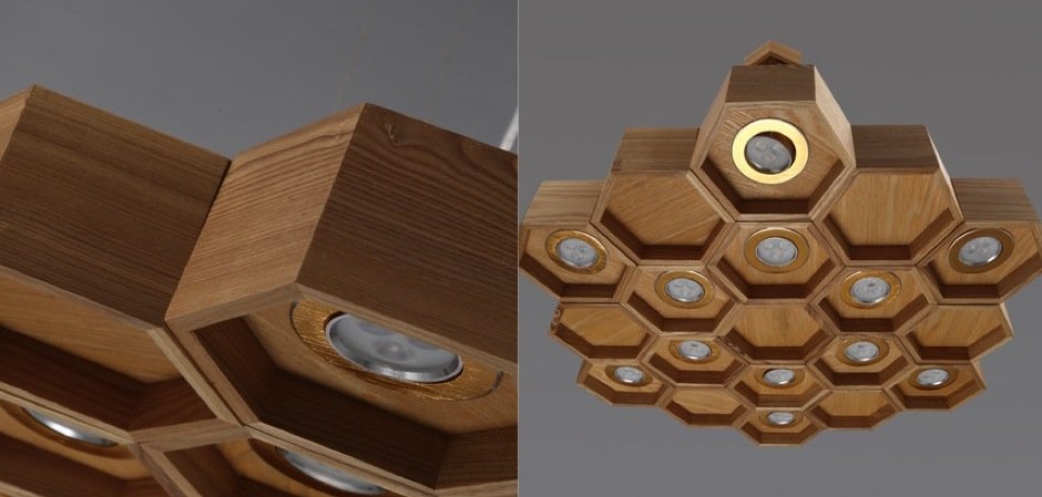 Люстра Honeycomb 12 Loft Wooden Ecolight Люстра Honeycomb 12 Loft Wooden Ecolight - Loft-Concept в Брянске
