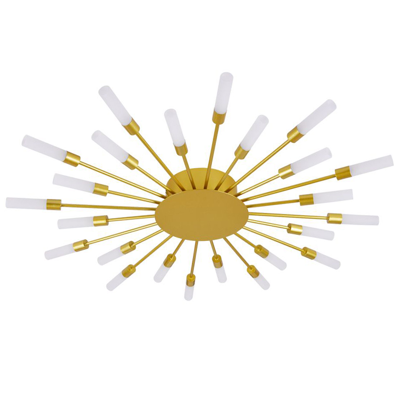 Потолочный светильник Aiden Ceiling Lamp 24 Золотой Белый Потолочный светильник Aiden Ceiling Lamp 24 Золотой Белый в Брянске | Loft Concept