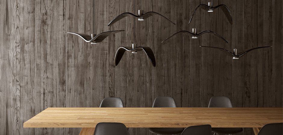 Подвесной светильник Brokis Night Birds black Подвесной светильник Brokis Night Birds black - Loft-Concept в Брянске