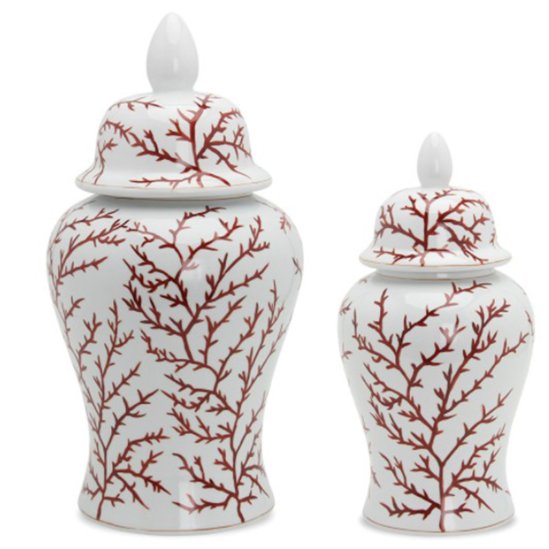 Ваза White Vase Branches Бургундский красный Белый Ваза White Vase Branches Бургундский красный Белый в Брянске | Loft Concept