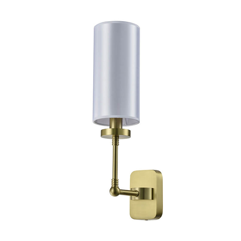 Бра Fabric Lampshade Brass Матовая латунь Белый Бра Fabric Lampshade Brass Матовая латунь Белый в Брянске | Loft Concept