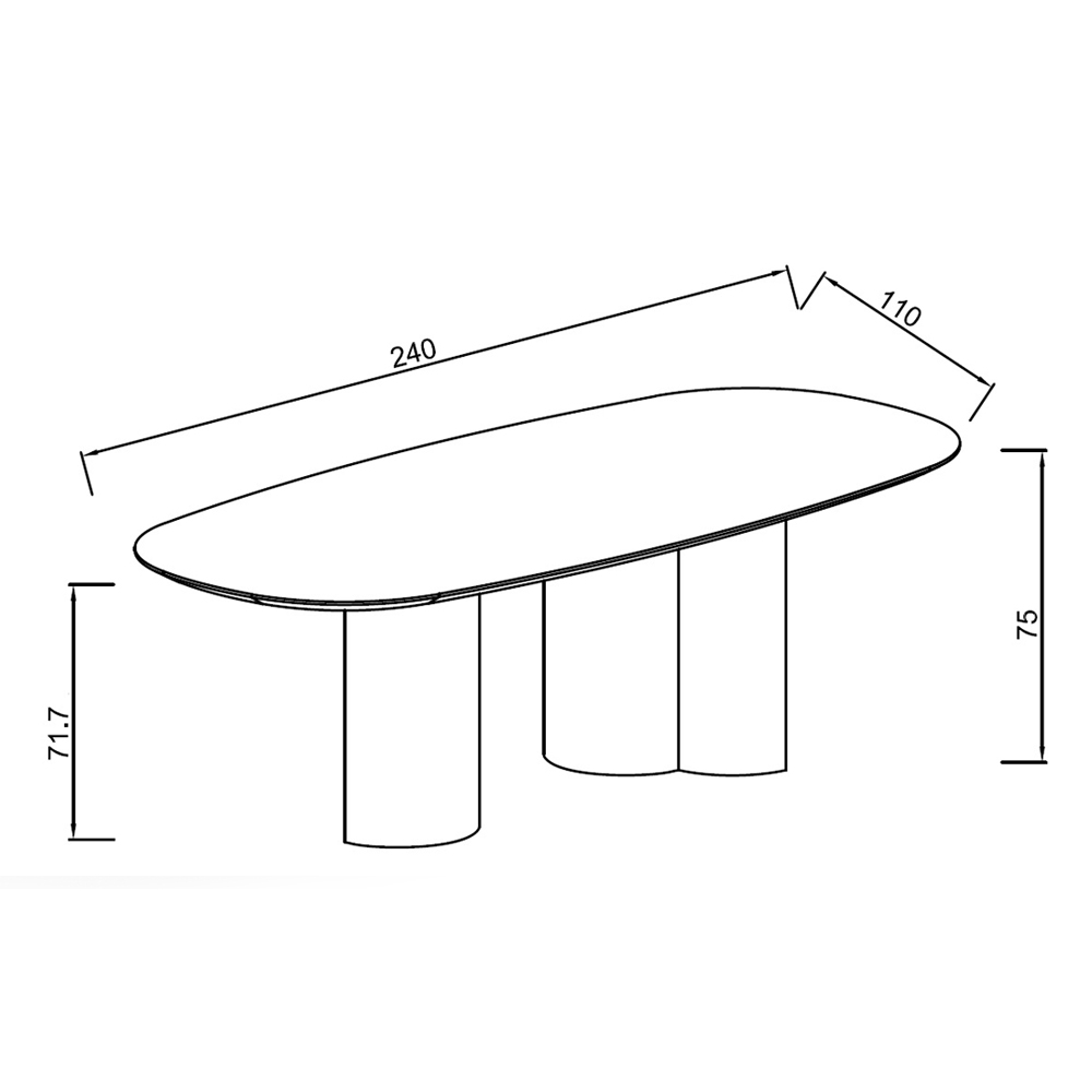 Стол обеденный мраморный с колоннами Marble Column Table в Брянске