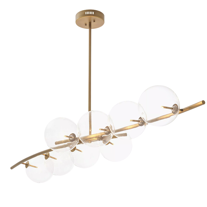 Люстра Eichholtz Chandelier Spezia Латунь Прозрачное Стекло Люстра Eichholtz Chandelier Spezia Латунь Прозрачное Стекло в Брянске | Loft Concept
