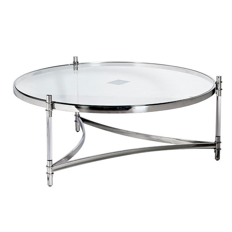 Кофейный стол Octavio Coffee Table Хром Прозрачный Кофейный стол Octavio Coffee Table Хром Прозрачный в Брянске | Loft Concept