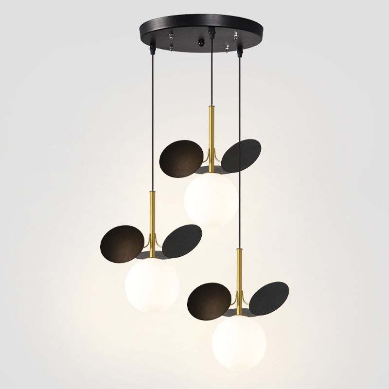 Люстра MATISSE Circle Trio black Золотой Белый Черный Люстра MATISSE Circle Trio black Золотой Белый Черный в Брянске | Loft Concept