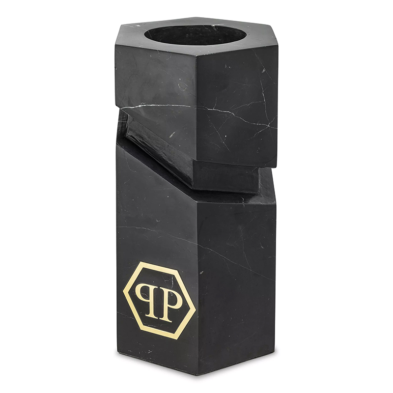Аксессуар для интерьера Philipp Plein Object Carrara Золотой Черный Мрамор Nero Аксессуар для интерьера Philipp Plein Object Carrara Золотой Черный Мрамор Nero в Брянске | Loft Concept