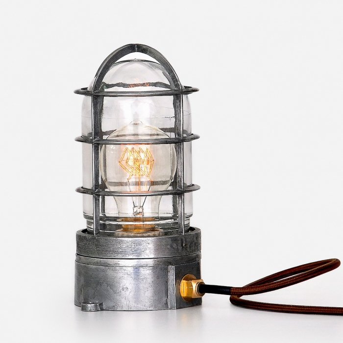 Настольная лампа Steampunk Cage Glass Edison Table lamp Настольная лампа Steampunk Cage Glass Edison Table lamp в Брянске | Loft Concept