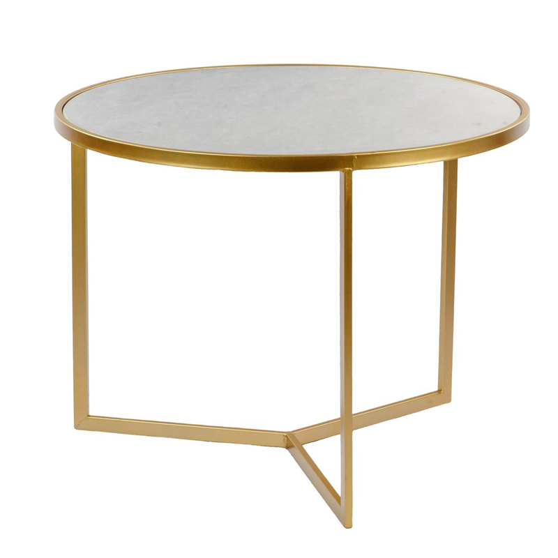 Приставной стол Round Table Marble Золотой Белый Мрамор Bianco Приставной стол Round Table Marble Золотой Белый Мрамор Bianco в Брянске | Loft Concept