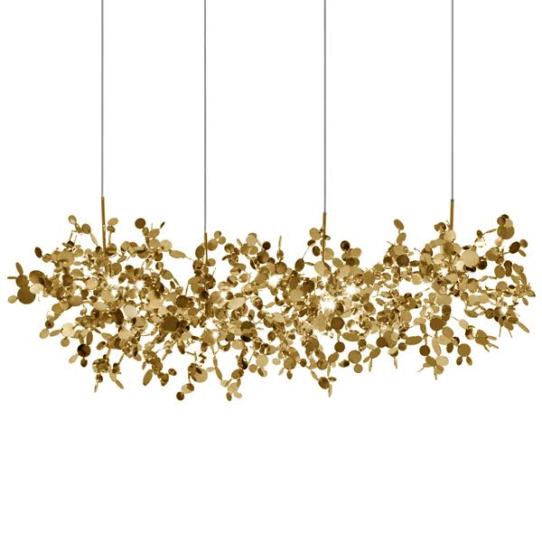 Люстра Terzani Argent Suspension Linear Gold Глянцевое золото Люстра Terzani Argent Suspension Linear Gold Глянцевое золото в Брянске | Loft Concept