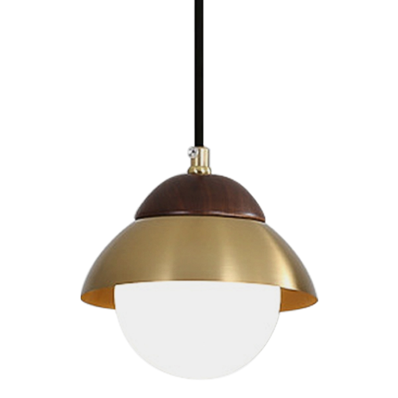 Подвесной светильник Roch Pendant Wooden Eco Light Коричневый Латунь Подвесной светильник Roch Pendant Wooden Eco Light Коричневый Латунь в Брянске | Loft Concept