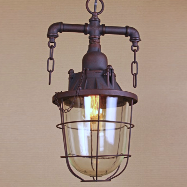 Подвесной светильник Marine Lantern Коричневый Подвесной светильник Marine Lantern Коричневый в Брянске | Loft Concept