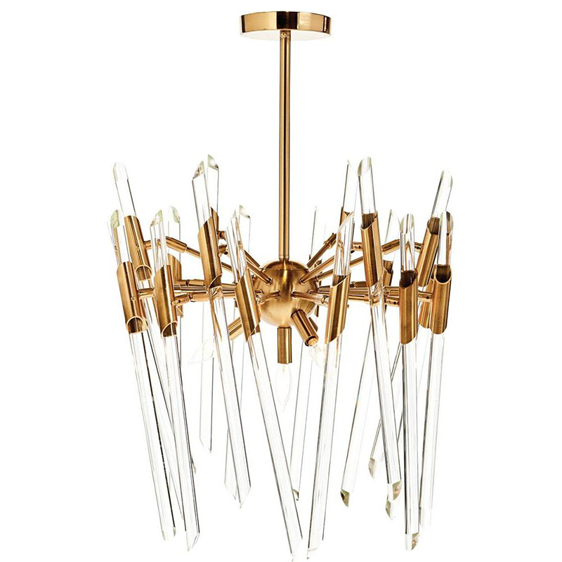 Люстра Ice Rods Chandelier brass Латунь Люстра Ice Rods Chandelier brass Латунь в Брянске | Loft Concept