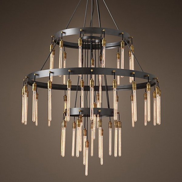 Люстра RH Axis Three-Tier Chandelier Черный Люстра RH Axis Three-Tier Chandelier Черный в Брянске | Loft Concept