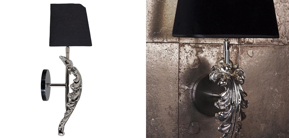 Бра Eichholtz Wall Lamp Beau Site Nickel+Black Бра Eichholtz Wall Lamp Beau Site Nickel+Black - Loft-Concept в Брянске