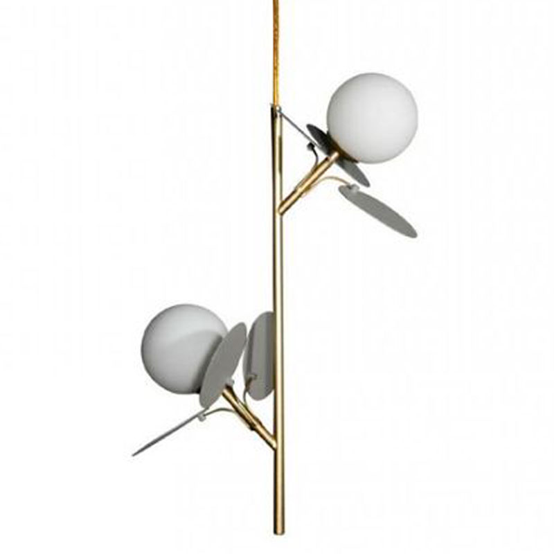 Люстра MATISSE Pendant Double Grey Серый Золотой Белый Люстра MATISSE Pendant Double Grey Серый Золотой Белый в Брянске | Loft Concept