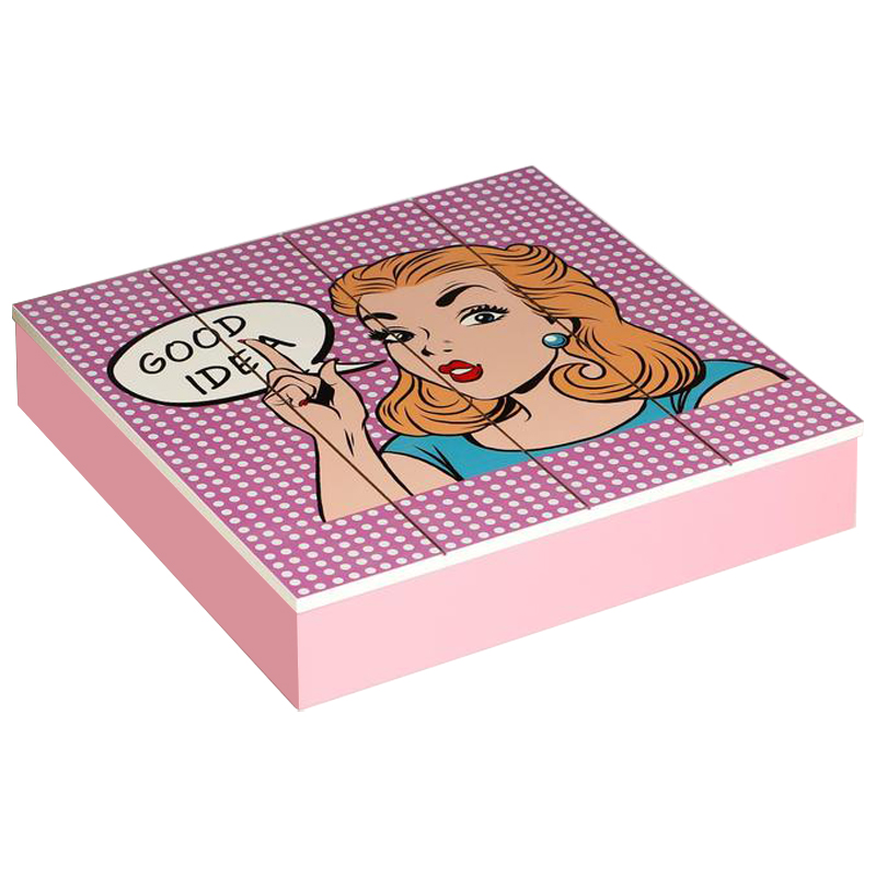 Шкатулка Pop Art Girl pink Розовый Мульти Шкатулка Pop Art Girl pink Розовый Мульти в Брянске | Loft Concept