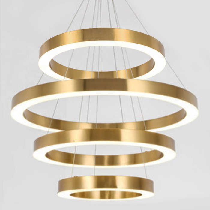 Люстра Light Ring Vertical Латунь Люстра Light Ring Vertical Латунь в Брянске | Loft Concept