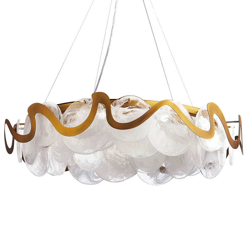 Люстра Darden Chandelier Латунь Белый Люстра Darden Chandelier Латунь Белый в Брянске | Loft Concept