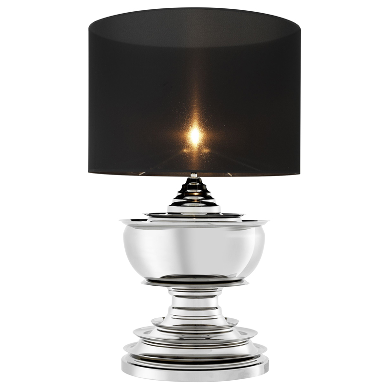 Настольная лампа Eichholtz Table Lamp Pagoda Никель Черный Настольная лампа Eichholtz Table Lamp Pagoda Никель Черный в Брянске | Loft Concept