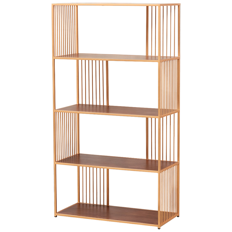 Стеллаж Blaise Metal Rack Латунь Древесина Стеллаж Blaise Metal Rack Латунь Древесина в Брянске | Loft Concept