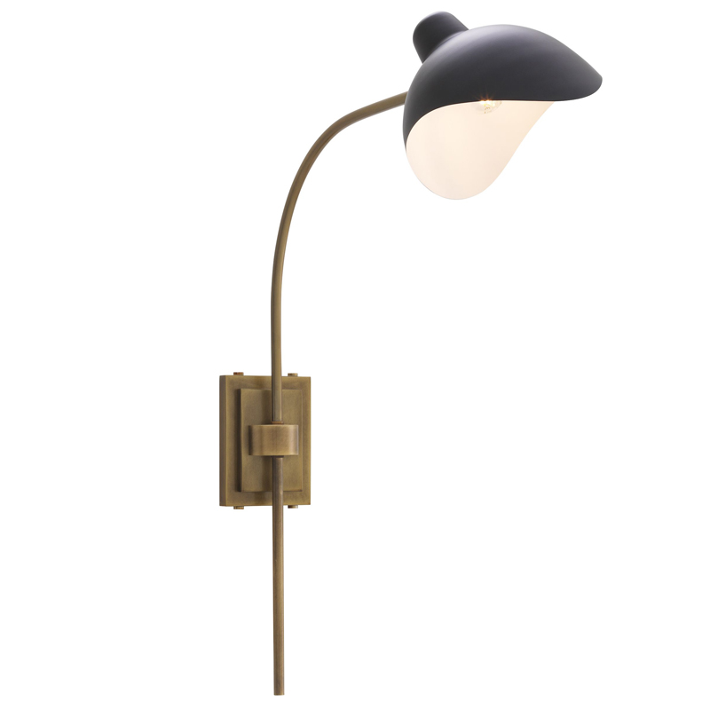 Бра Eichholtz Wall Lamp Pelham Brass Черный Латунь Античная полированная Бра Eichholtz Wall Lamp Pelham Brass Черный Латунь Античная полированная в Брянске | Loft Concept
