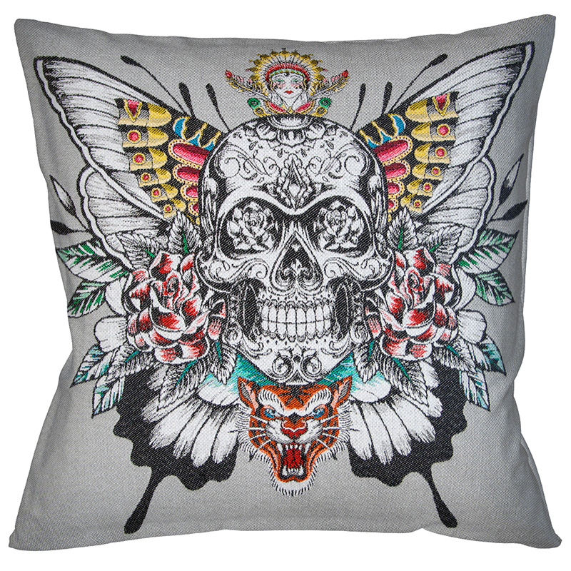 Декоративная подушка Ghost Rider Grey Мульти в Брянске | Loft Concept 