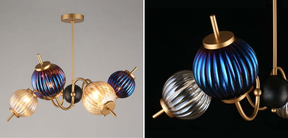 Люстра Shell Beads с цветным стеклом Люстра Shell Beads с цветным стеклом - Loft-Concept в Брянске