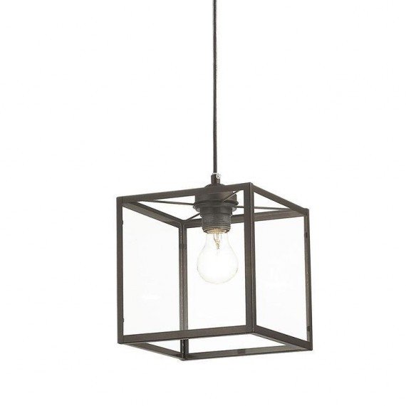 Подвесной светильник Loft Industrial Ortogonal Pendant Cube Brown Прозрачное Стекло Коричневый Подвесной светильник Loft Industrial Ortogonal Pendant Cube Brown Прозрачное Стекло Коричневый в Брянске | Loft Concept