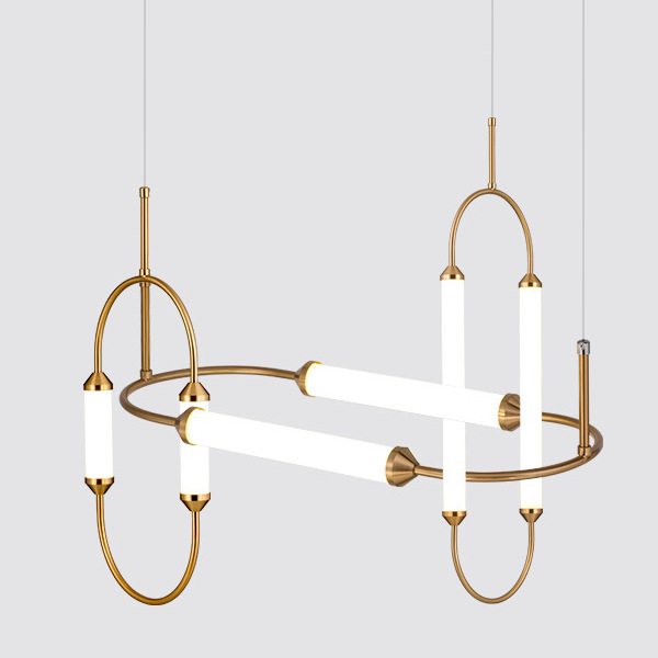Люстра Giopato & Coombes CIRQUE chandelier Skyline Medium Латунь Прозрачный в Брянске | Loft Concept 