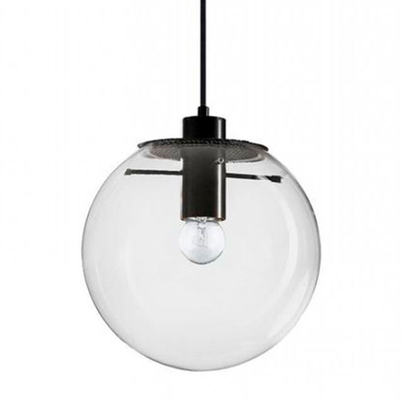Подвесной светильник Selene Glass Ball Ceiling Lights Black 40 cm Черный Прозрачное Стекло Подвесной светильник Selene Glass Ball Ceiling Lights Black 40 cm Черный Прозрачное Стекло в Брянске | Loft Concept
