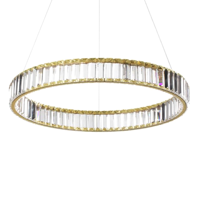 Люстра Хрустальная Ring Horizontal 1 кольцо на 36 Вт Золотой Прозрачный в Брянске | Loft Concept 