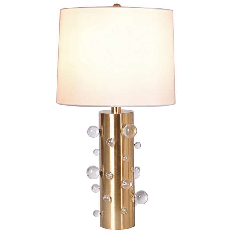 Настольная лампа с абажуром Cantrell Table Lamp Glass Золотой Бежевый Прозрачное Стекло Настольная лампа с абажуром Cantrell Table Lamp Glass Золотой Бежевый Прозрачное Стекло в Брянске | Loft Concept