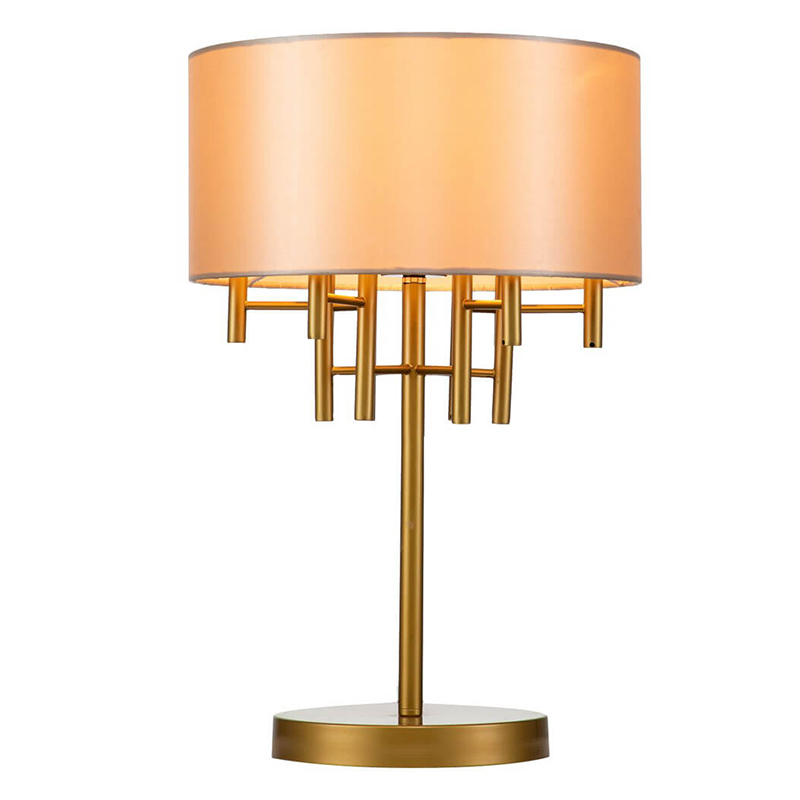 Настольная лампа Латунь Oswell Lampshade Table Lamp Латунь Бежевый Настольная лампа Латунь Oswell Lampshade Table Lamp Латунь Бежевый в Брянске | Loft Concept