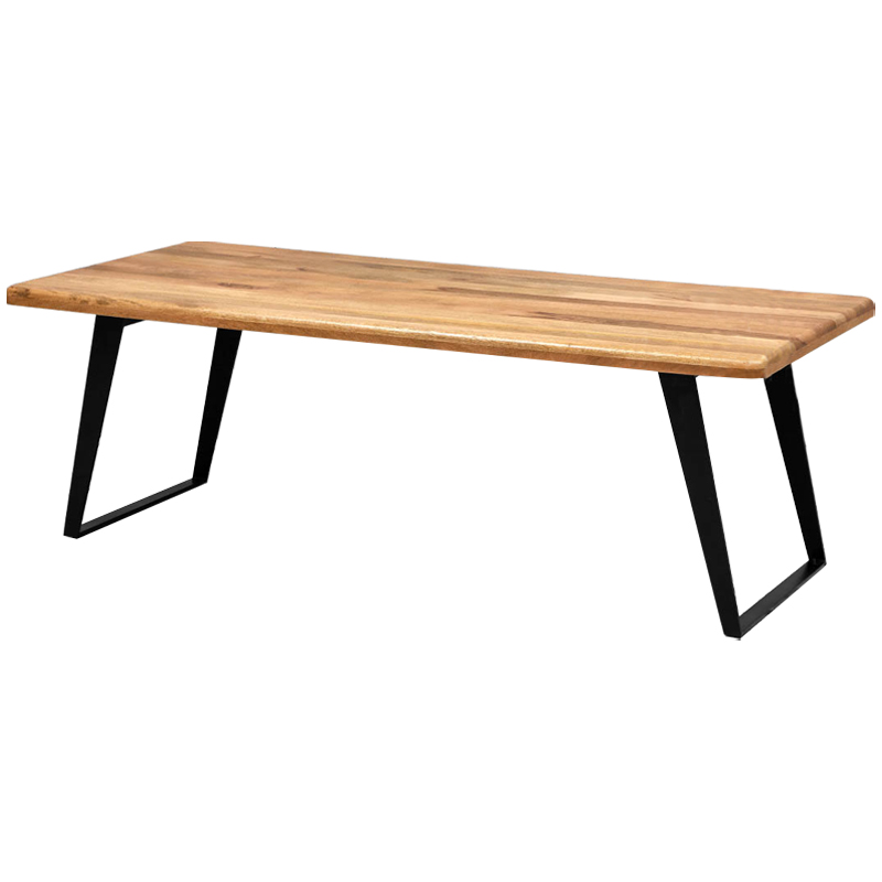 Обеденный стол с деревянной столешницей Ramu Wood Dinner Table Древесина Черный Обеденный стол с деревянной столешницей Ramu Wood Dinner Table Древесина Черный в Брянске | Loft Concept