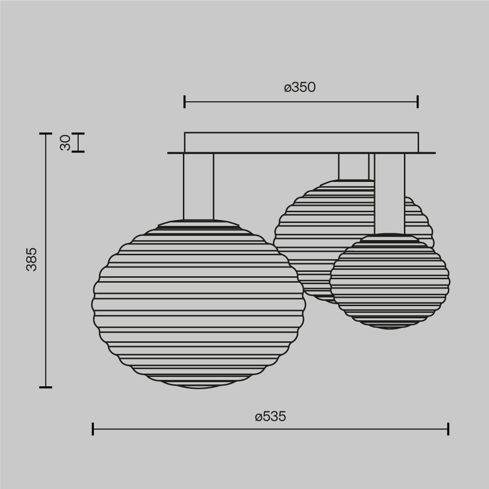 Потолочный светильник Triple ribbed base Потолочный светильник Triple ribbed base в Брянске