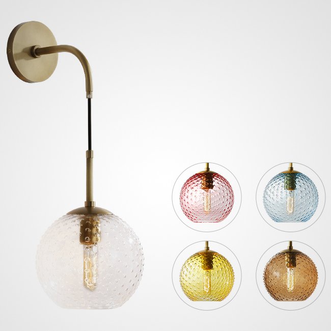 Бра FINNAR WALL Lamp Латунь Прозрачный Розовый (Rose) Желтый Голубой Янтарь (Amber) Бра FINNAR WALL Lamp Латунь Прозрачный Розовый (Rose) Желтый Голубой Янтарь (Amber) в Брянске | Loft Concept