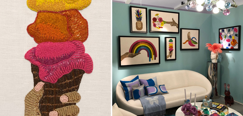 Панно Jonathan Adler ICE CREAM BEADED WALL ART Панно Jonathan Adler ICE CREAM BEADED WALL ART - Loft-Concept в Брянске