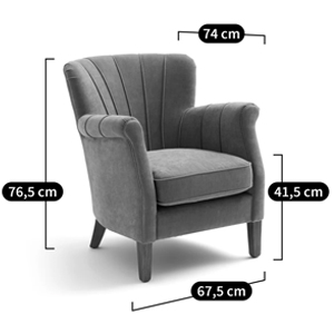 Кресло велюровое на ножках из массива ясеня Jessie Armchair Кресло велюровое на ножках из массива ясеня Jessie Armchair в Брянске