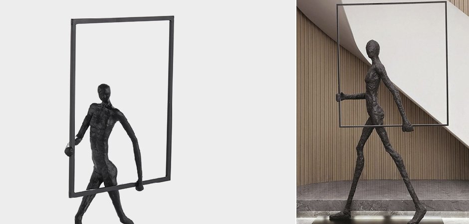 Торшер Man carries light square Торшер Man carries light square - Loft-Concept в Брянске