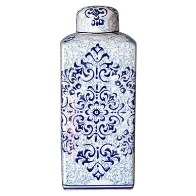 Фарфоровый сосуд Цзиндэчжэнь Pattern Белый Синий Фарфоровый сосуд Цзиндэчжэнь Pattern Белый Синий в Брянске | Loft Concept