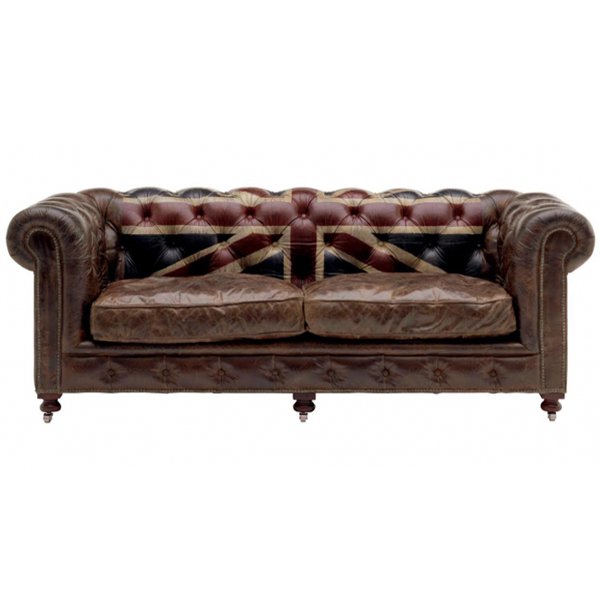 Диван Chesterfield Rebel Sofa Union Jack Andrew Martin Коричневый Диван Chesterfield Rebel Sofa Union Jack Andrew Martin Коричневый в Брянске | Loft Concept