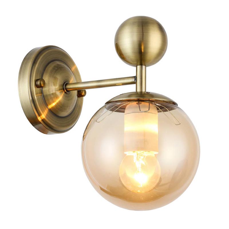 Бра Demian Bronze Wall Lamp Бронза Янтарный Бра Demian Bronze Wall Lamp Бронза Янтарный в Брянске | Loft Concept