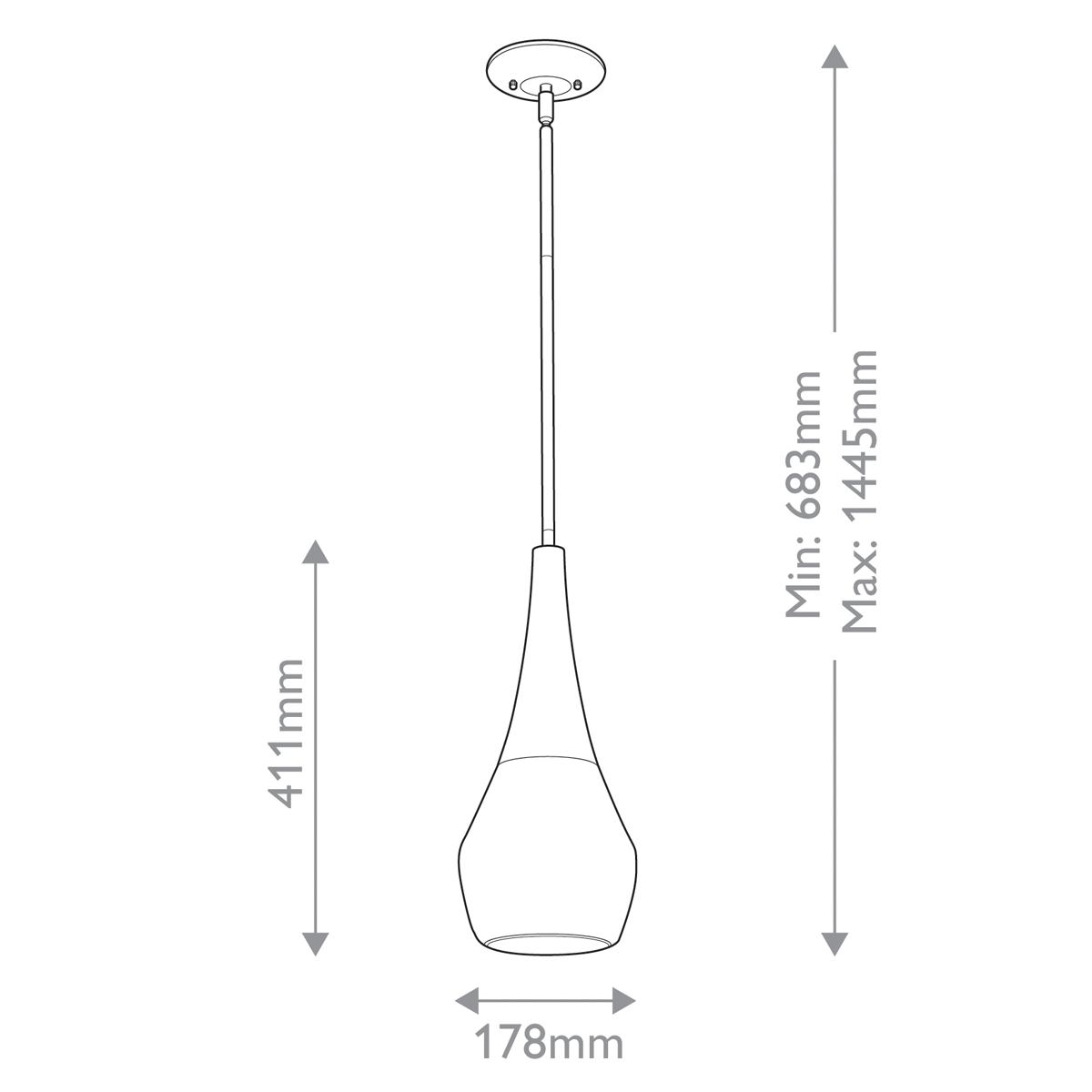 Подвесной светильник каплевидной формы с комбинированным плафоном из стали и белого матового стекла Kichler в Брянске