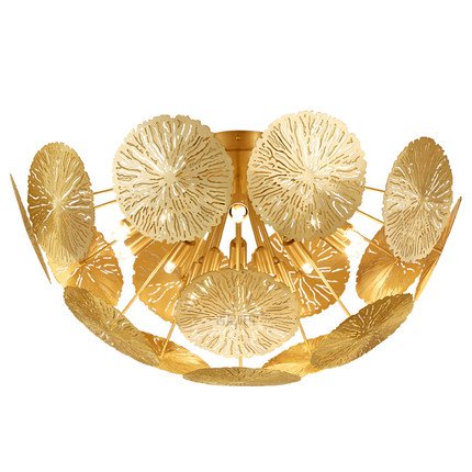 Потолочный светильник GLOBAL VIEWS LILY PAD ceiling lamp Латунь в Брянске | Loft Concept 
