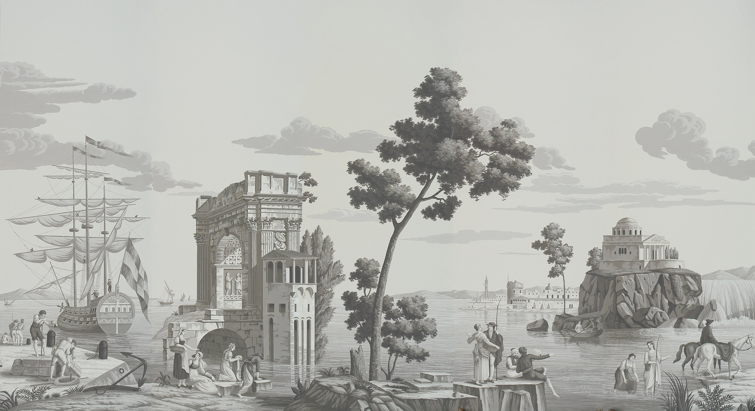 Обои ручная роспись Views of Italy Eau Forte on scenic paper Обои ручная роспись Views of Italy Eau Forte on scenic paper - постер Loft-Concept в Брянске