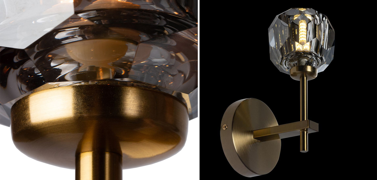 Бра Boule de Cristal Single Sconce smoky - фото