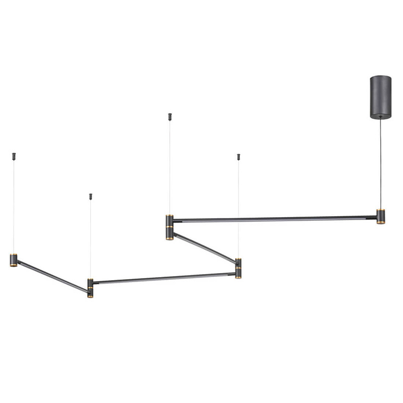 Подвесной светильник Drawing Line Gold Black Золотой Черный Подвесной светильник Drawing Line Gold Black Золотой Черный в Брянске | Loft Concept