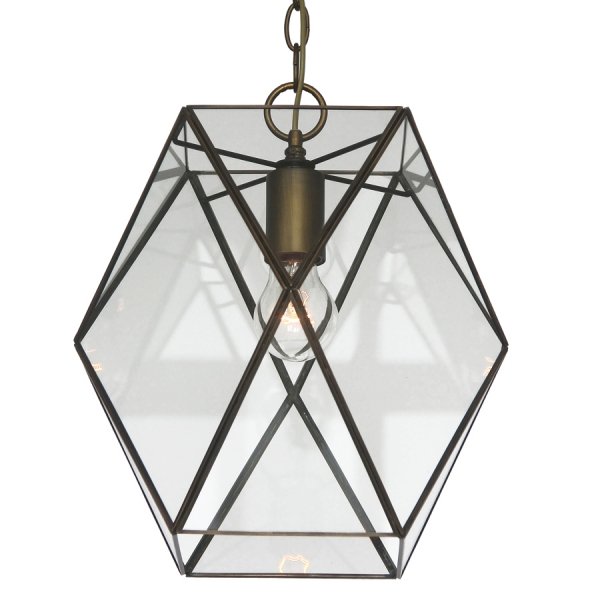 Подвесной светильник Rombius Pendant I clear glass Латунь Античная полированная Подвесной светильник Rombius Pendant I clear glass Латунь Античная полированная в Брянске | Loft Concept