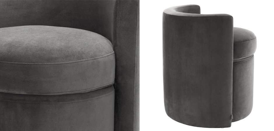 Кресло Eichholtz Stool Arcadia dark grey Кресло Eichholtz Stool Arcadia dark grey - Loft-Concept в Брянске