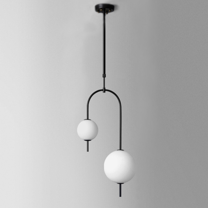 Люстра Balance Beads Libra Черный Белый Люстра Balance Beads Libra Черный Белый в Брянске | Loft Concept